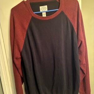St. John's Bay Men's Burgundy and Black Sweatshirt